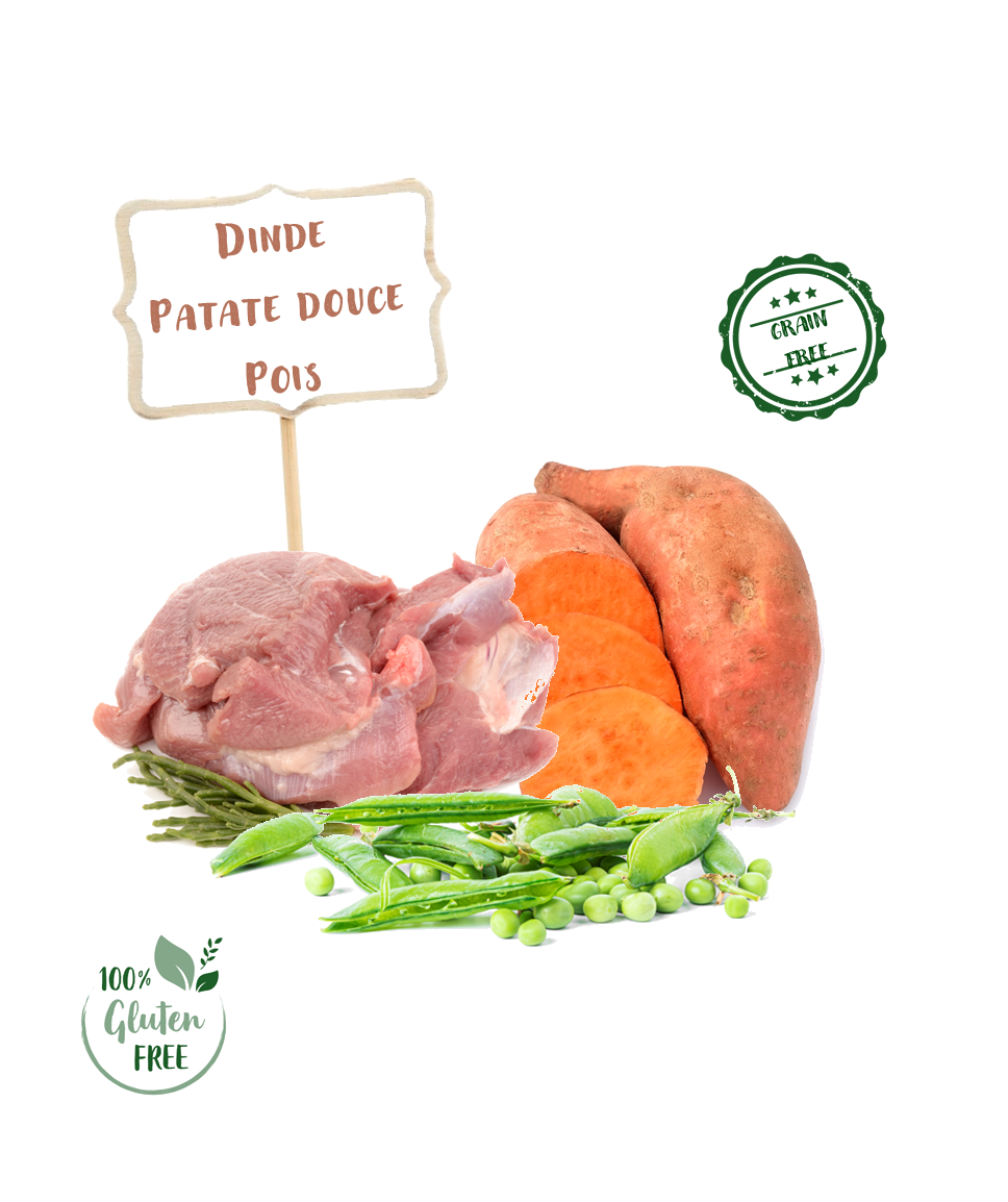 GFH - Ingrédients recette croquette grain free à la dinde pour chien adulte