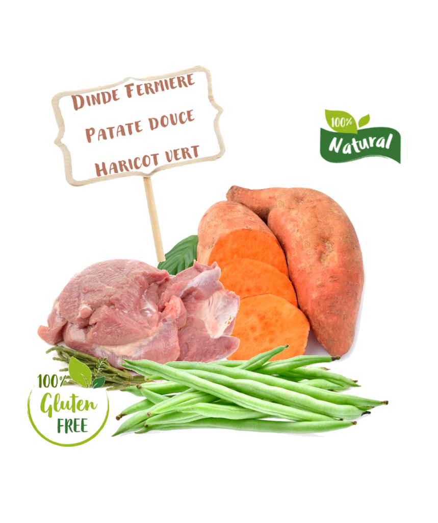 Ingrédients de la croquette Nala dinde plein air pour chien adulte petite taille