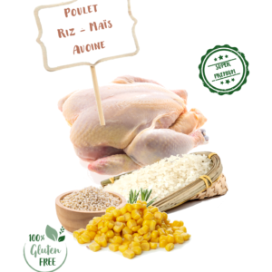 Ingrédients de la recette de croquette Nala au poulet et riz pour chiot