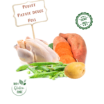 Ingrédients de la recette de croquette Nala au poulet pour chien adulte de petite taille