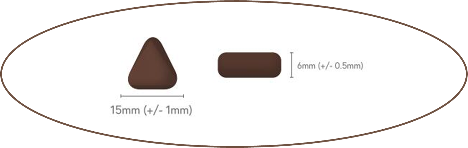 Taille de la croquette Nala canard fermier pour chien adulte