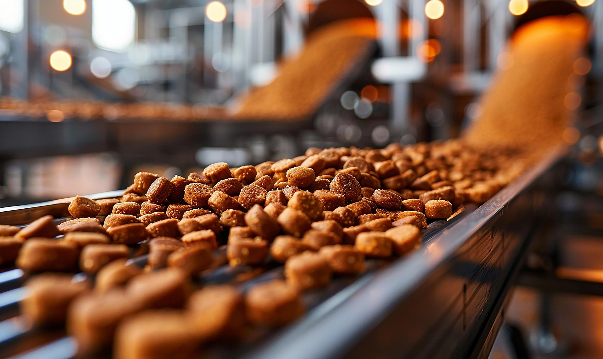 Production de croquettes en usine Amity