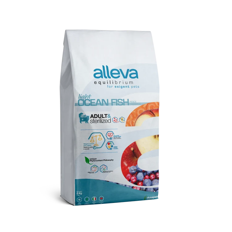 Alleva Equilibrium allégées au poisson de l'océan pour chats adultes et stérilisés 5kg Alleva Equilibrium allégées au poisson de l'océan pour chats adultes et stérilisés 5kg
